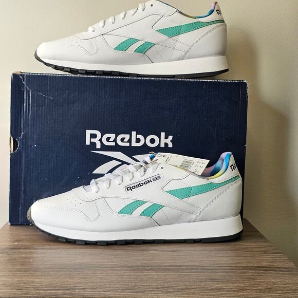 Reebok Classic Unisex Unity Sneakers Men Size 12.5 White/ Teal NWT - Picture 1 of 8